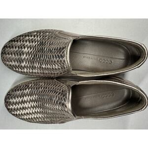 ECCO Soft 7 Woven Slip-On Sneakers Women’s 7 Metallic Bronze Leather Comfort
